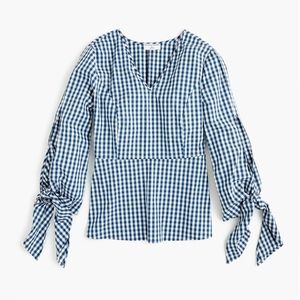 Universal Standard for J.Crew poplin tie-sleeve